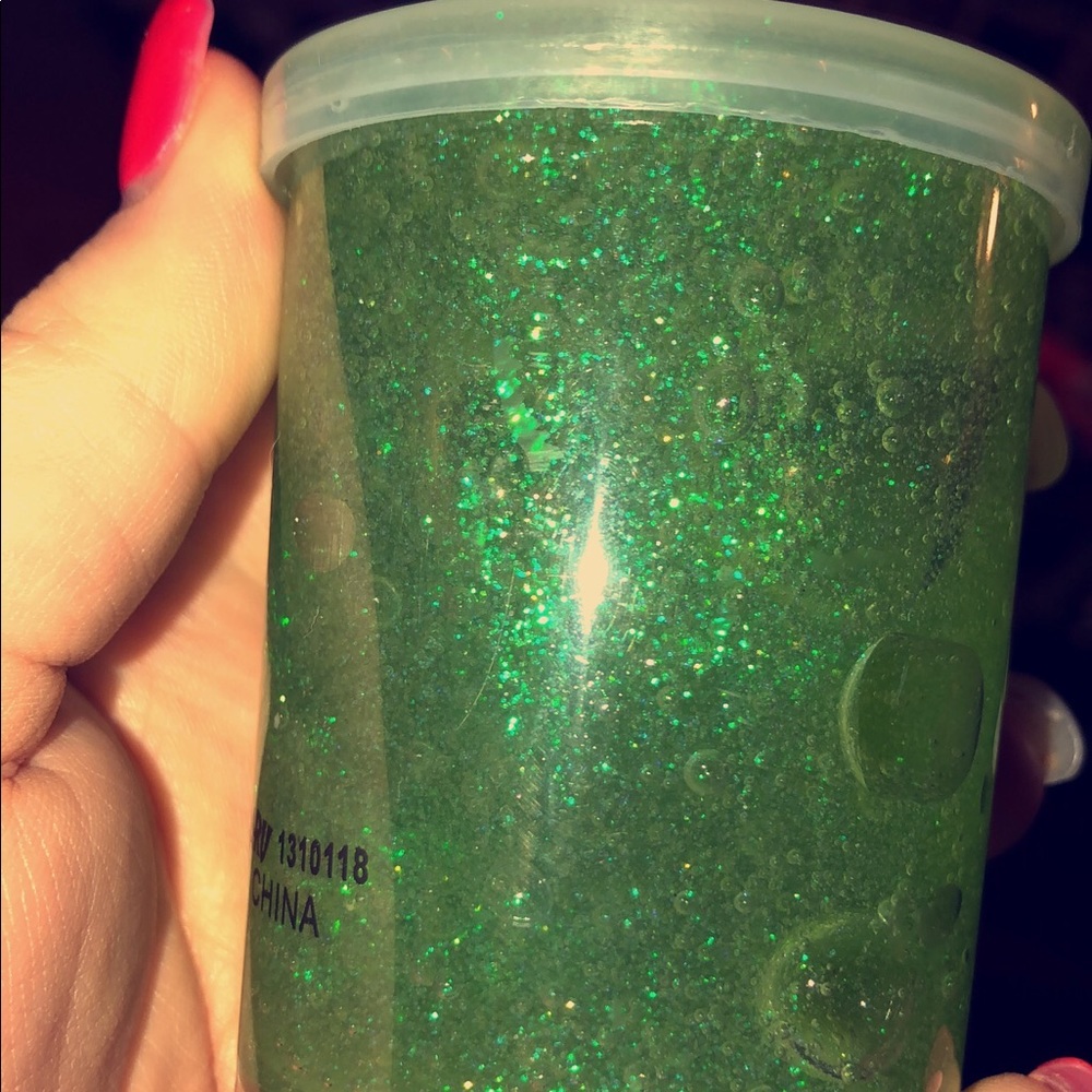 Clear glitter slime